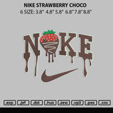 Nike Strawberry Choco Embroidery File 6 sizes