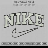 Nike Tatami Fill V2 Embroidery