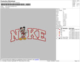 Nike Mickey Christmas Embroidery