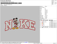 Nike Mickey Christmas Embroidery