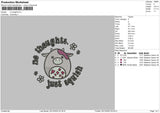 Cow Text Embroidery File 6 sizes