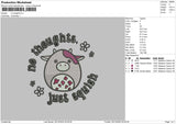 Cow Text Embroidery File 6 sizes