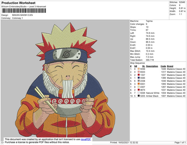 Kimimaro Eyes Embroidery – Anime Naruto Machine Embroidery Design