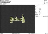 Pachucol  Embroidery File 6 sizes