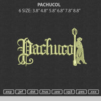 Pachucol  Embroidery File 6 sizes