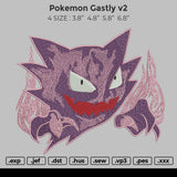 Pokemon Gastly V2 Embroidery