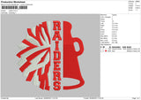 Raiders Embroidery File 6 sizes