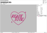 Ready Heart Embroidery File 6 sizes