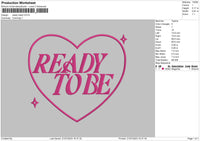 Ready Heart Embroidery File 6 sizes