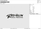 Red Hollow Embroidery File 6 size