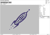 Rocketship Embroidery File 6 sizes