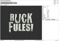 Ruck Puff Embroidery File 6 sizes