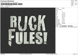 Ruck Puff Embroidery File 6 sizes