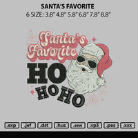 Santa Favorite Embroidery File 6 sizes