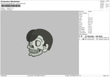 Skullpen Embroidery File 6 sizes