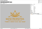 Snow Properties Embroidery File 6 sizes