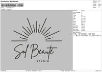 Sol Beante Embroidery File 6 sizes