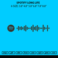 Spotify Long Life Embroidery