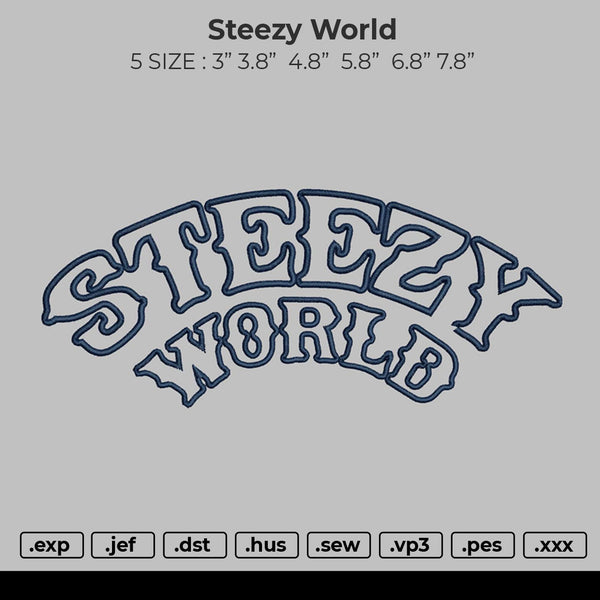 Steezy World line Embroidery