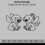 Stitch Outline Embroidery File 6 sizes