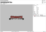 Strenght Embroidery File 6 Sizes