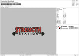 Strenght Embroidery File 6 Sizes