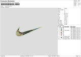 Swoosh Face Embroidery File 6 sizes