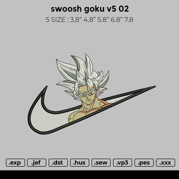 swoosh goku v5 02 Embroidery