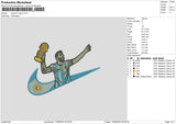 Swoosh Messi Embroidery File 6 sizes