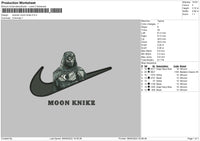 swoosh moon knike Embroidery