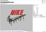 Swoosh Nike Drip Embroidery