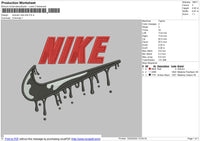 Swoosh Nike Drip Embroidery