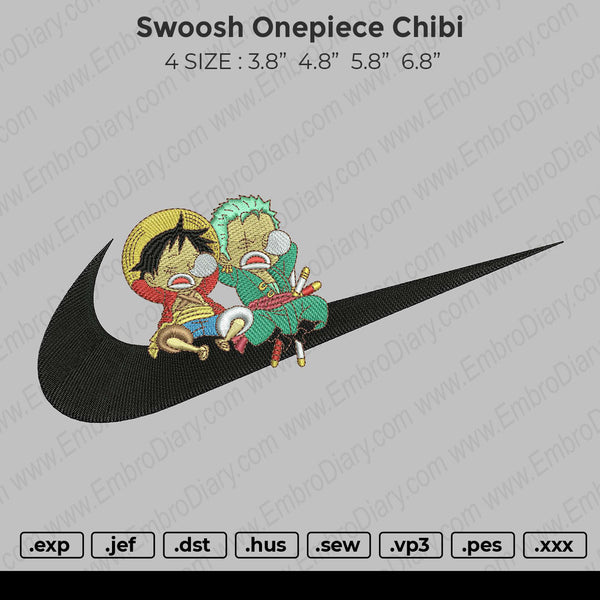 One Piece Zoro Embroidery Design File, One Piece Anime Embro