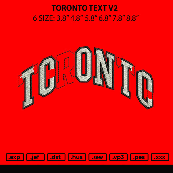 Toronto Text V2 Embroidery