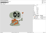 wall-e v1 Embroidery File 4 size