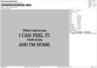 When I Look At You Embroidery File 6 sizes