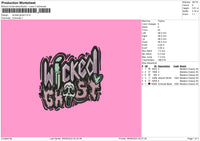 Wicked Ghost Embroiery File 6 sizes