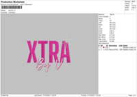 Xtra By Embroidery File 6 sizes