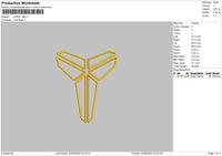 Yellow Logo Embroidery File 6 sizes