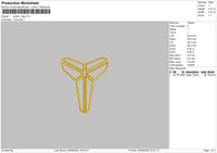 Yellow Logo Embroidery File 6 sizes